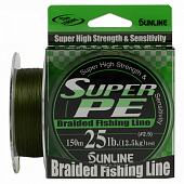 Плетёный шнур Sunline SUPER PE DARK GREEN 150m #0.6 6lb 3kg
